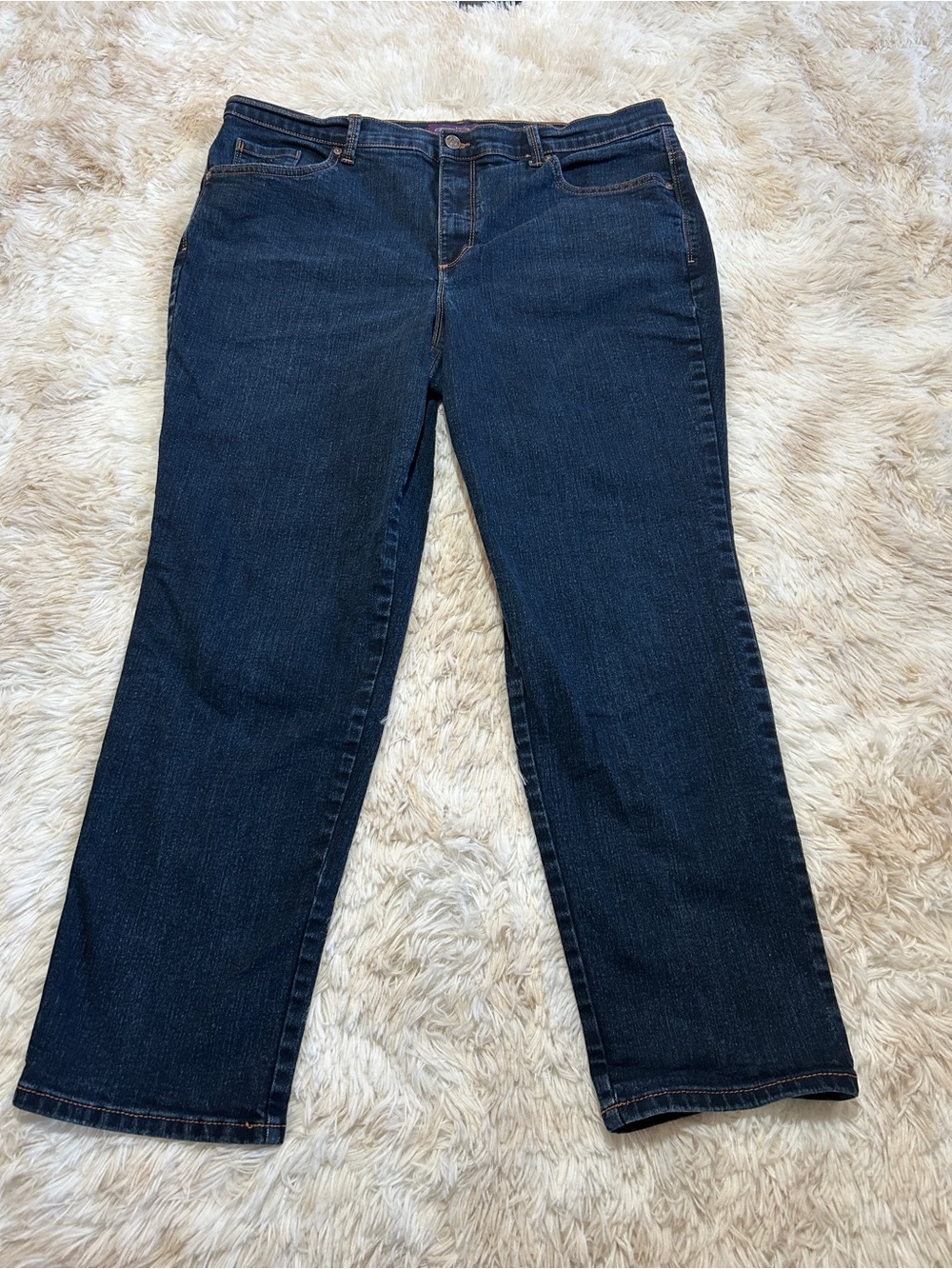 Gloria Vanderbilt Dark Blue Straight-Leg Jeans